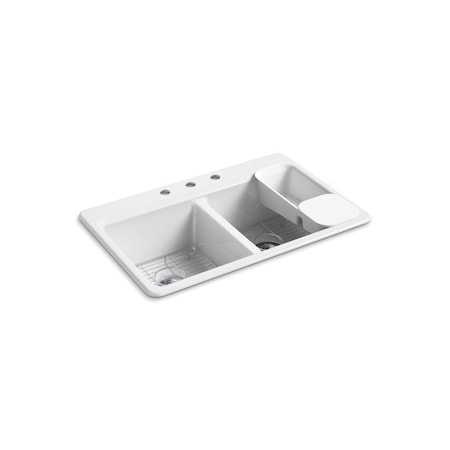 Kohler Riverby Double Equal Top Mount Sink 8679-3A2-0